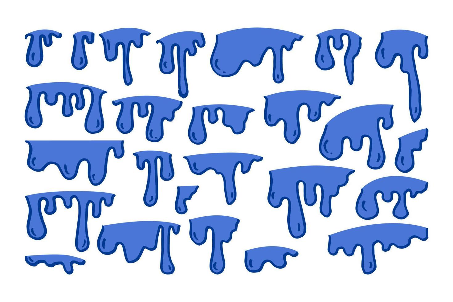 Paint Drip Vector doodle Art Icons