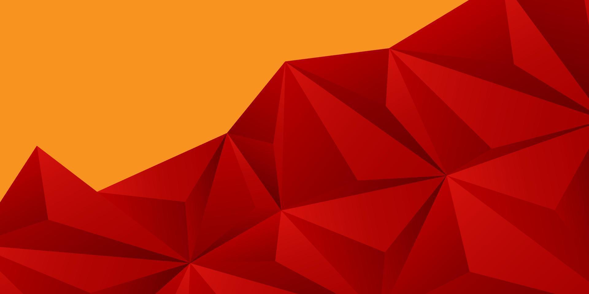 fondo rojo abstracto, formas triangulares texturizadas de baja poli en un patrón aleatorio, vector libre de fondo lowpoly de moda