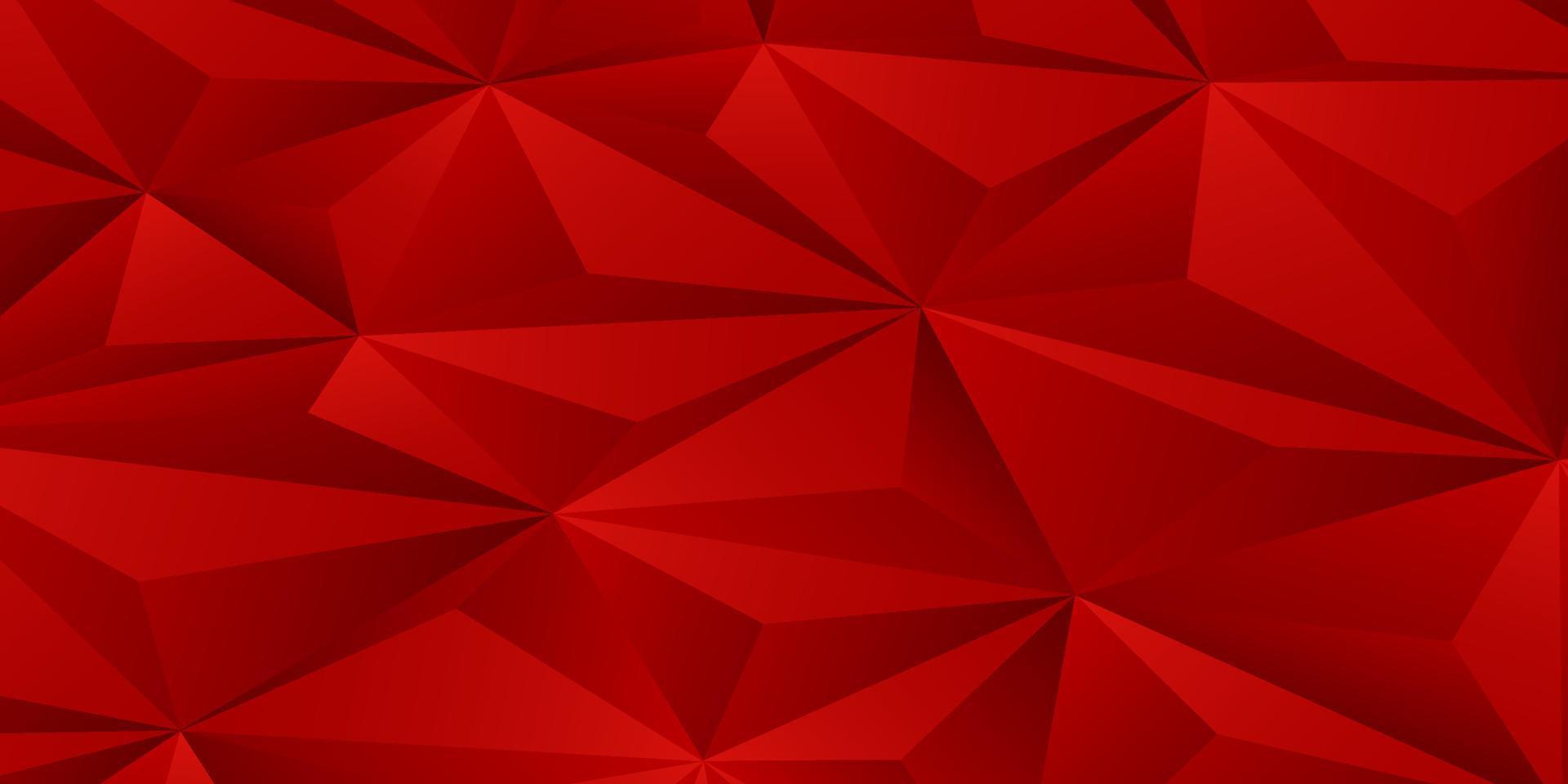 abstract red background, low poly textured triangle shapes in random pattern, trendy lowpoly background Free Vector