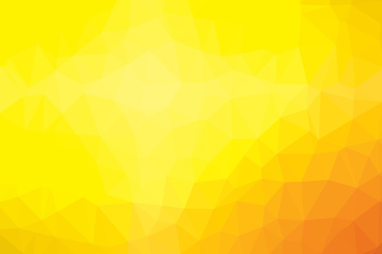 fondo amarillo y naranja abstracto, formas triangulares con textura de polietileno bajo en un patrón aleatorio, vector libre de fondo de moda lowpoly