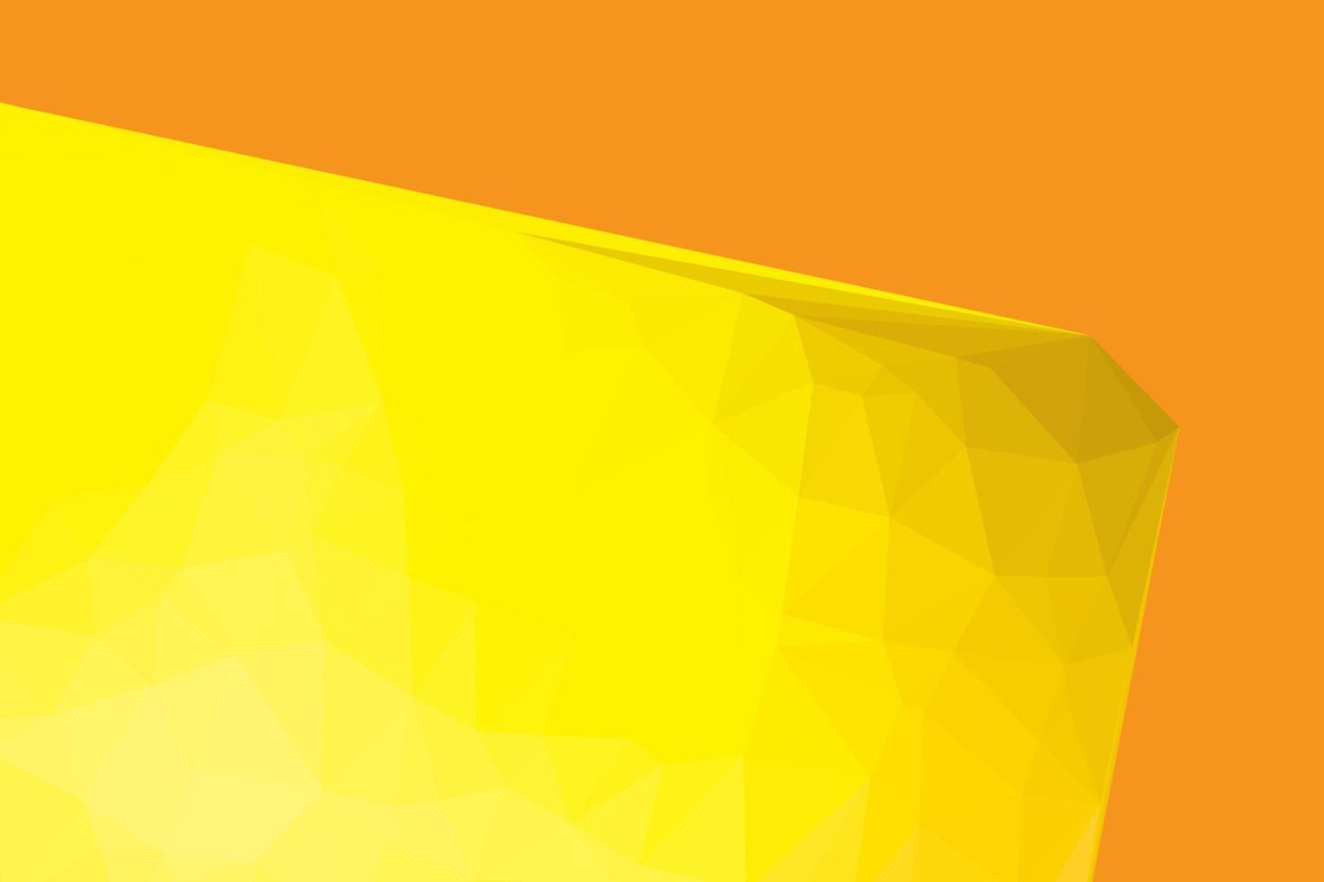 fondo amarillo y naranja abstracto, formas triangulares con textura de polietileno bajo en un patrón aleatorio, vector libre de fondo de moda lowpoly