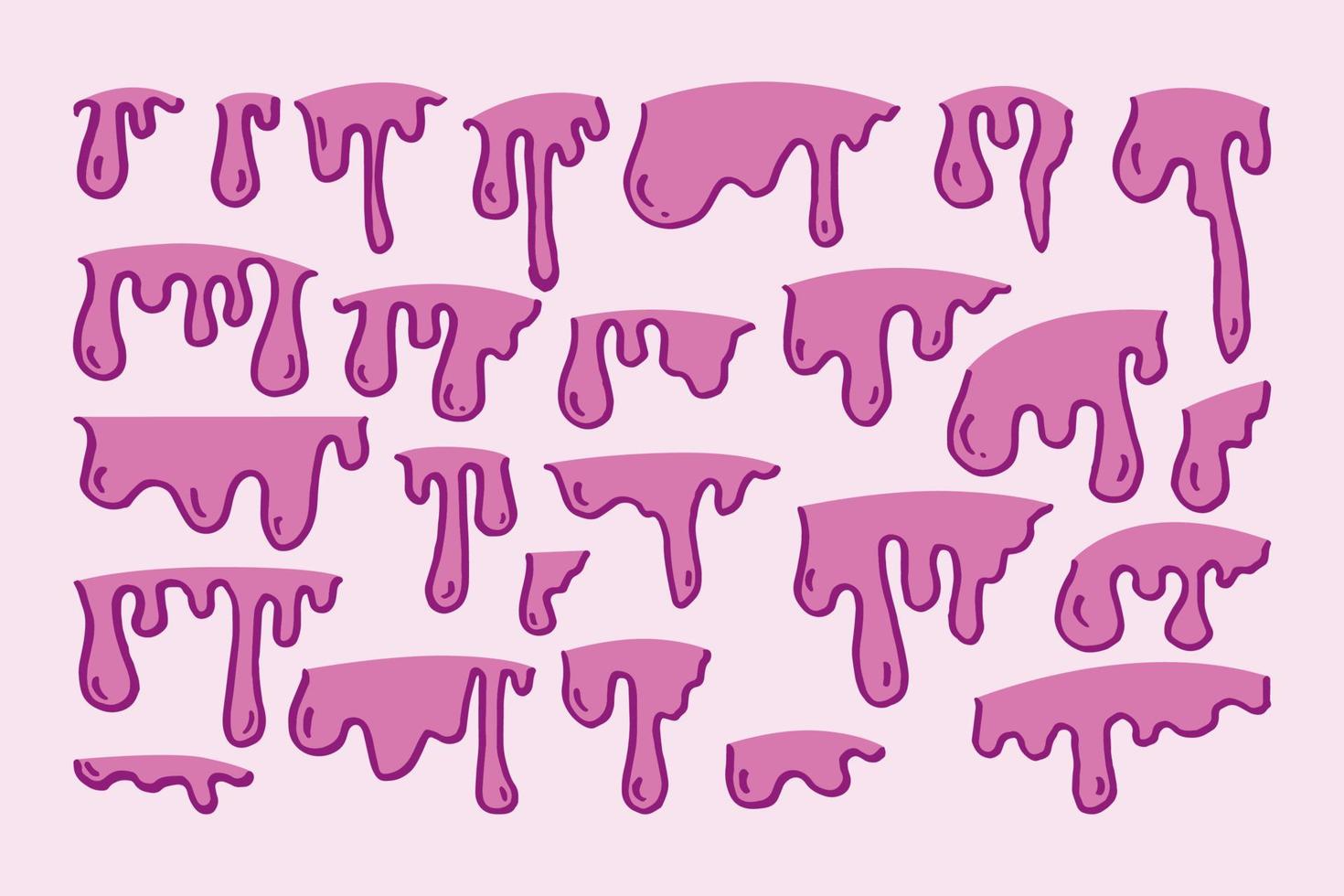 Paint Drip Vector doodle Art Icons