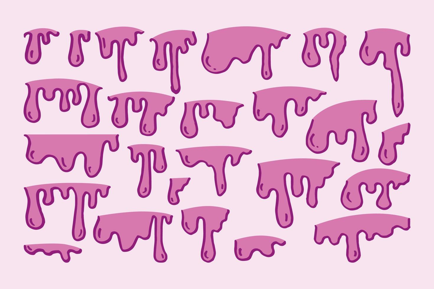 Paint Drip Vector doodle Art Icons