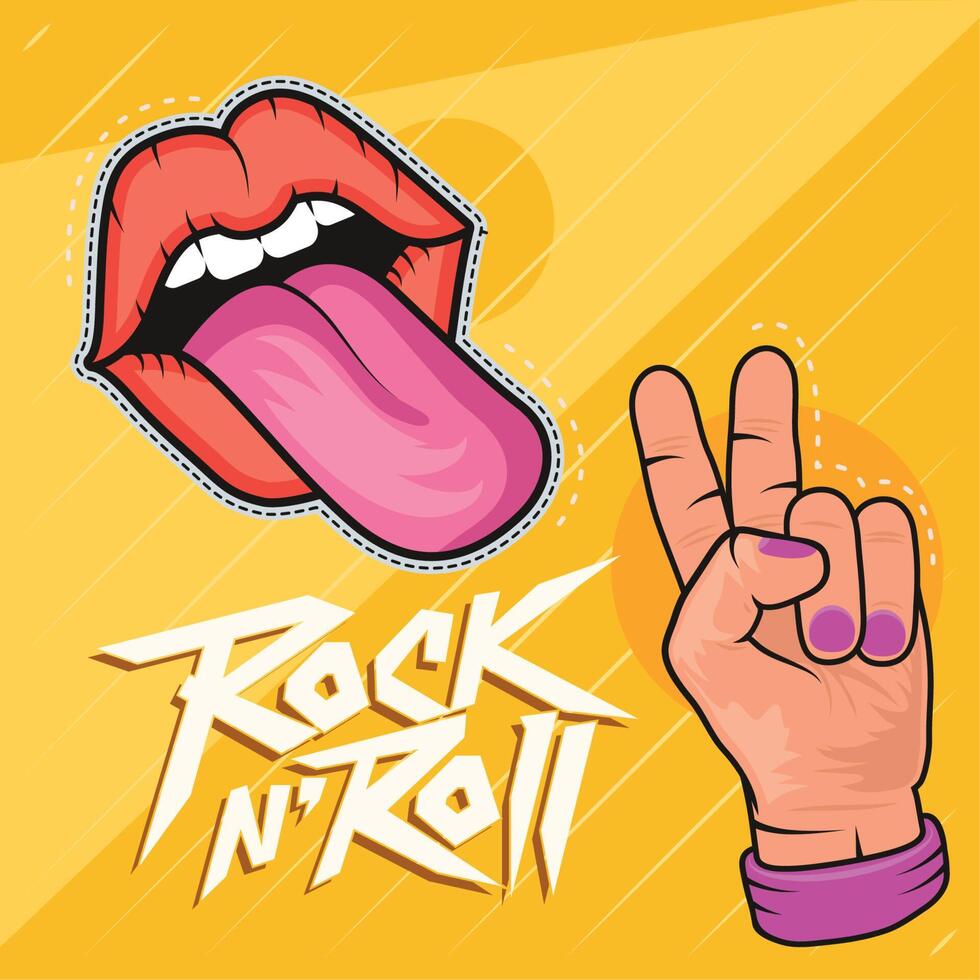 mouth and hand patches vector