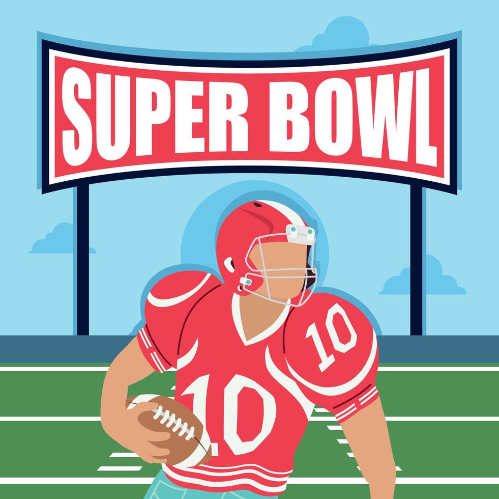 supper bowl player vector