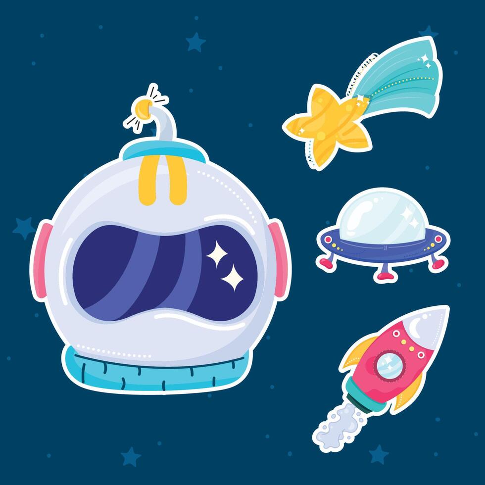 space universe four items vector