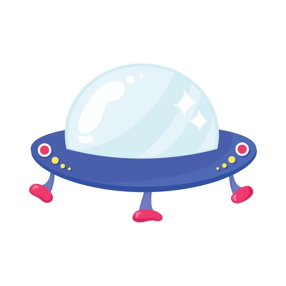 ufo flying space vehicle vector