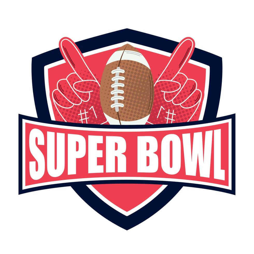 supper bowl emblem vector