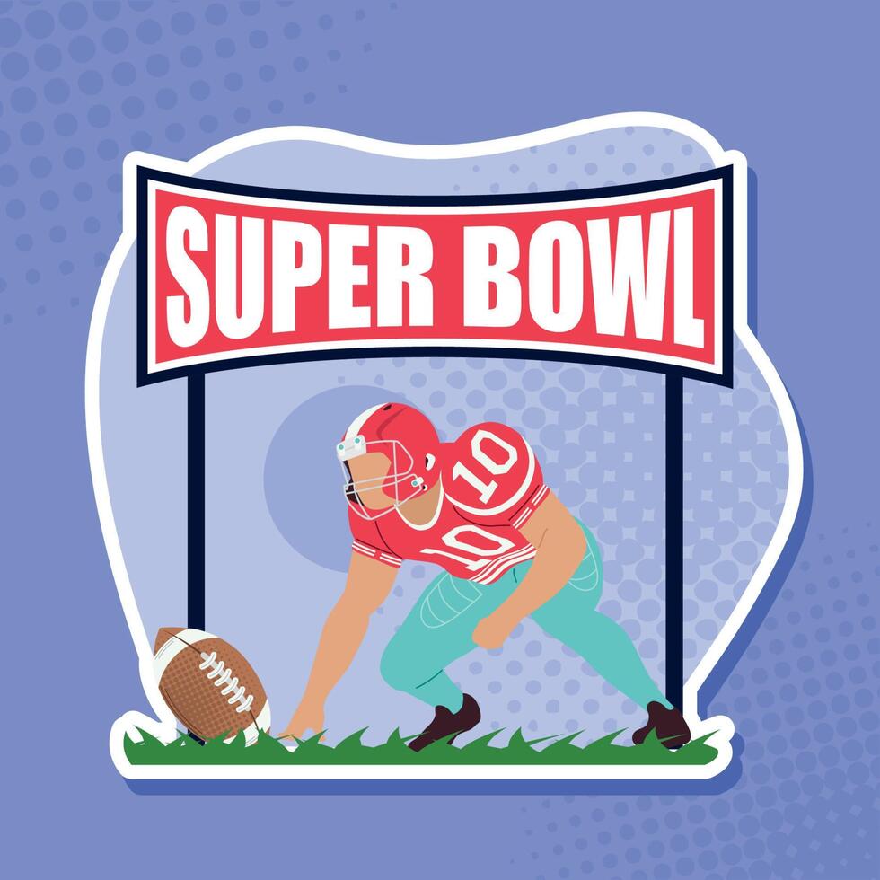 supper bowl sport player vector