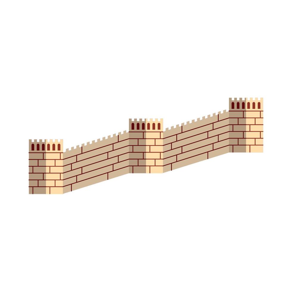 chinese wall landmark vector