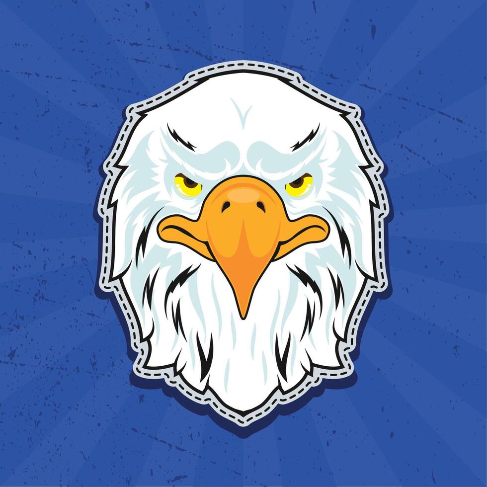 eagle head patch vector