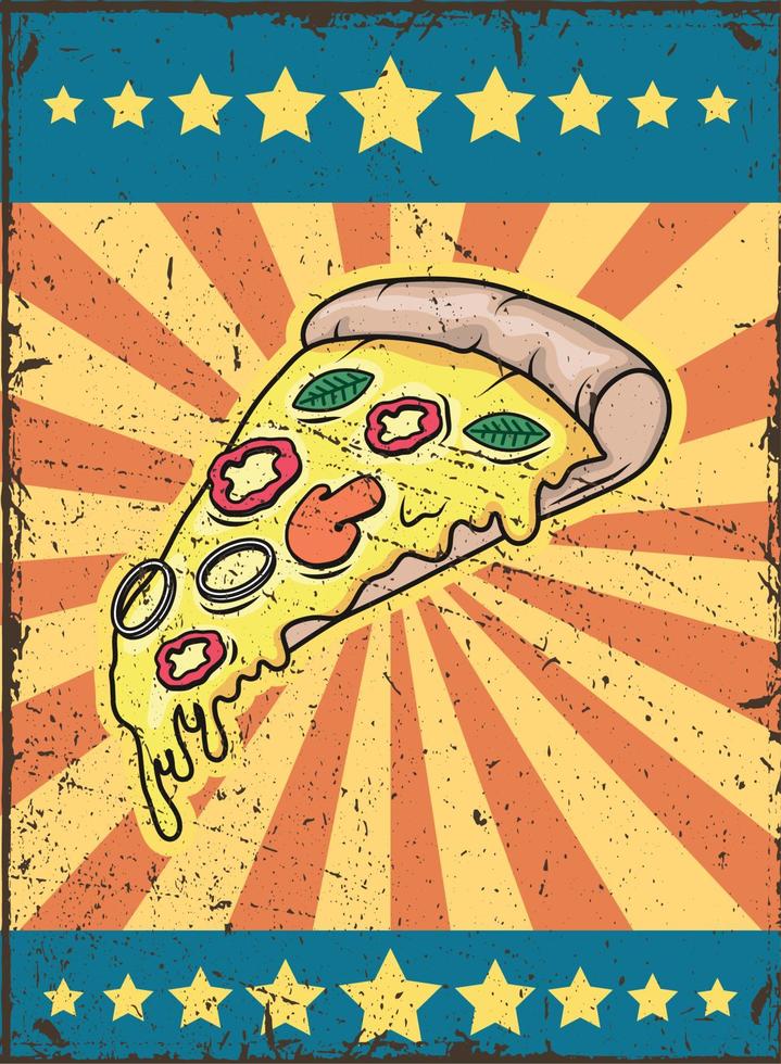 pizza portion patch vector