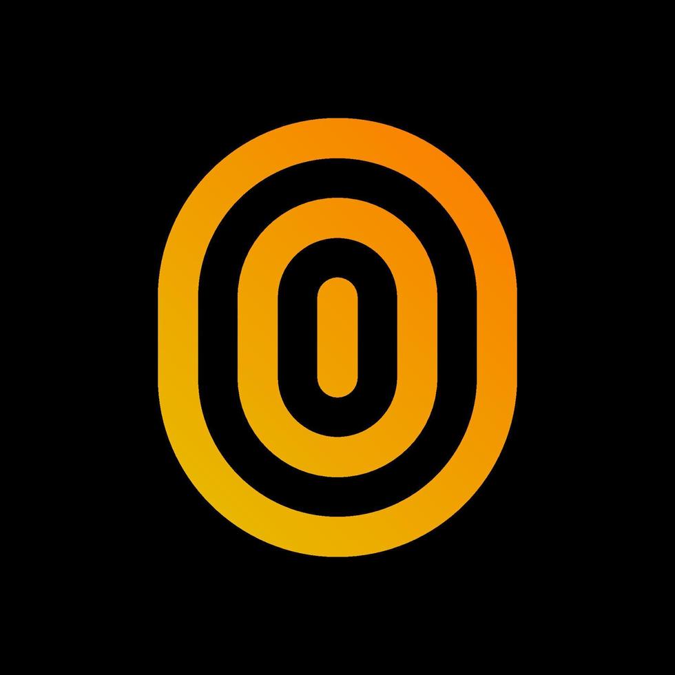 Fingerprint scanning identification system icon vector