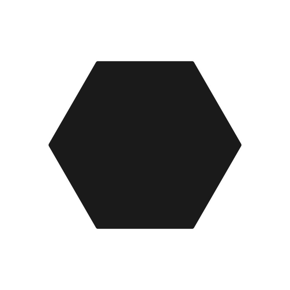 trazo de contorno de icono de vector de símbolo de forma hexagonal para elemento de interfaz de usuario de diseño gráfico creativo en una ilustración de pictograma