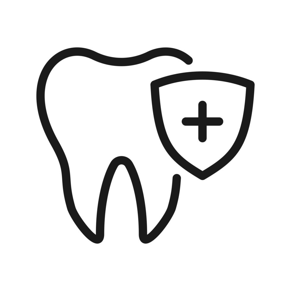 Dental Care icon. Dental Shield Tooth Protection. Healthy teeth and