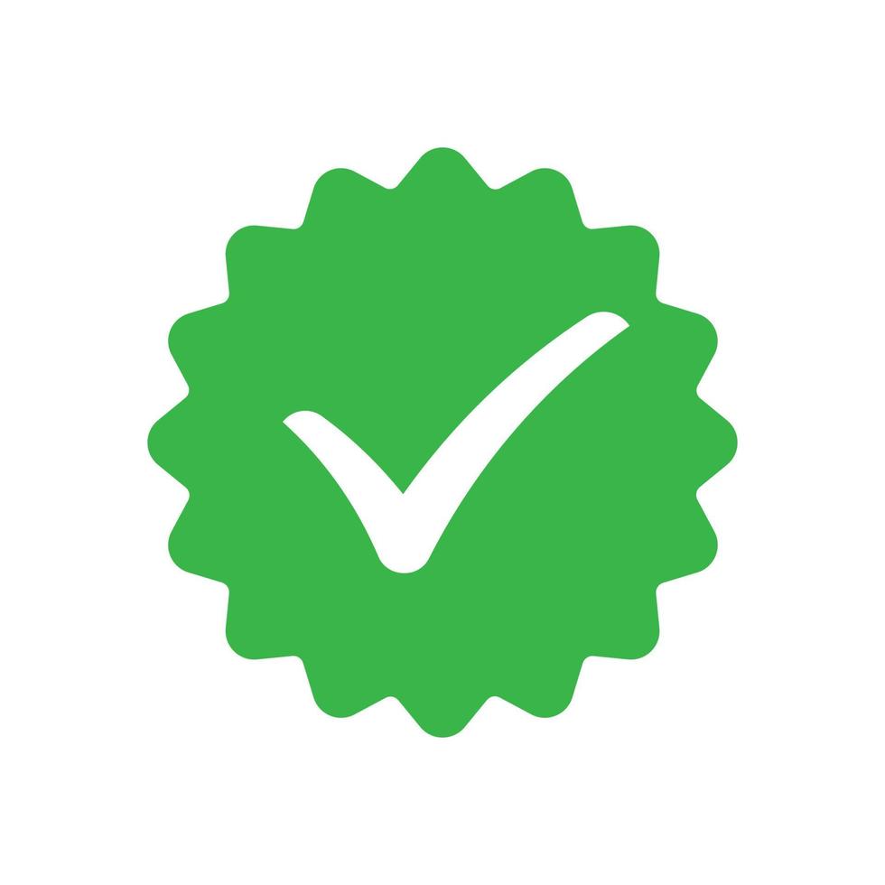 Verified icon vector illustration. Guaranteed stamp or verified badge. trendy design