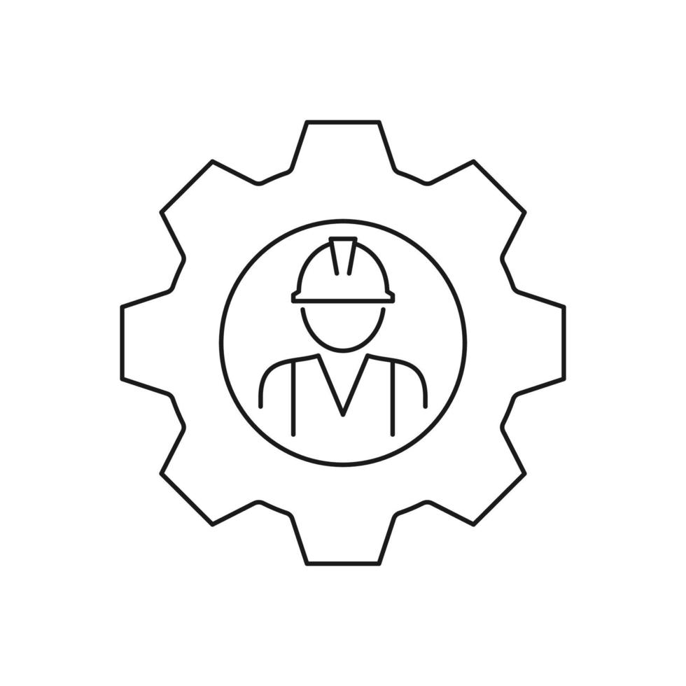 Technician icon. simple design, Repairman icon vector. vector illustration on white background