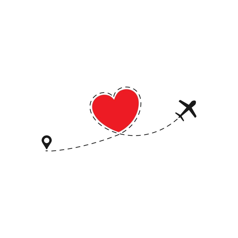 Airplane flight dashing line. Airlines plane line path, travel flights and air travels route dashed lines vector illustration