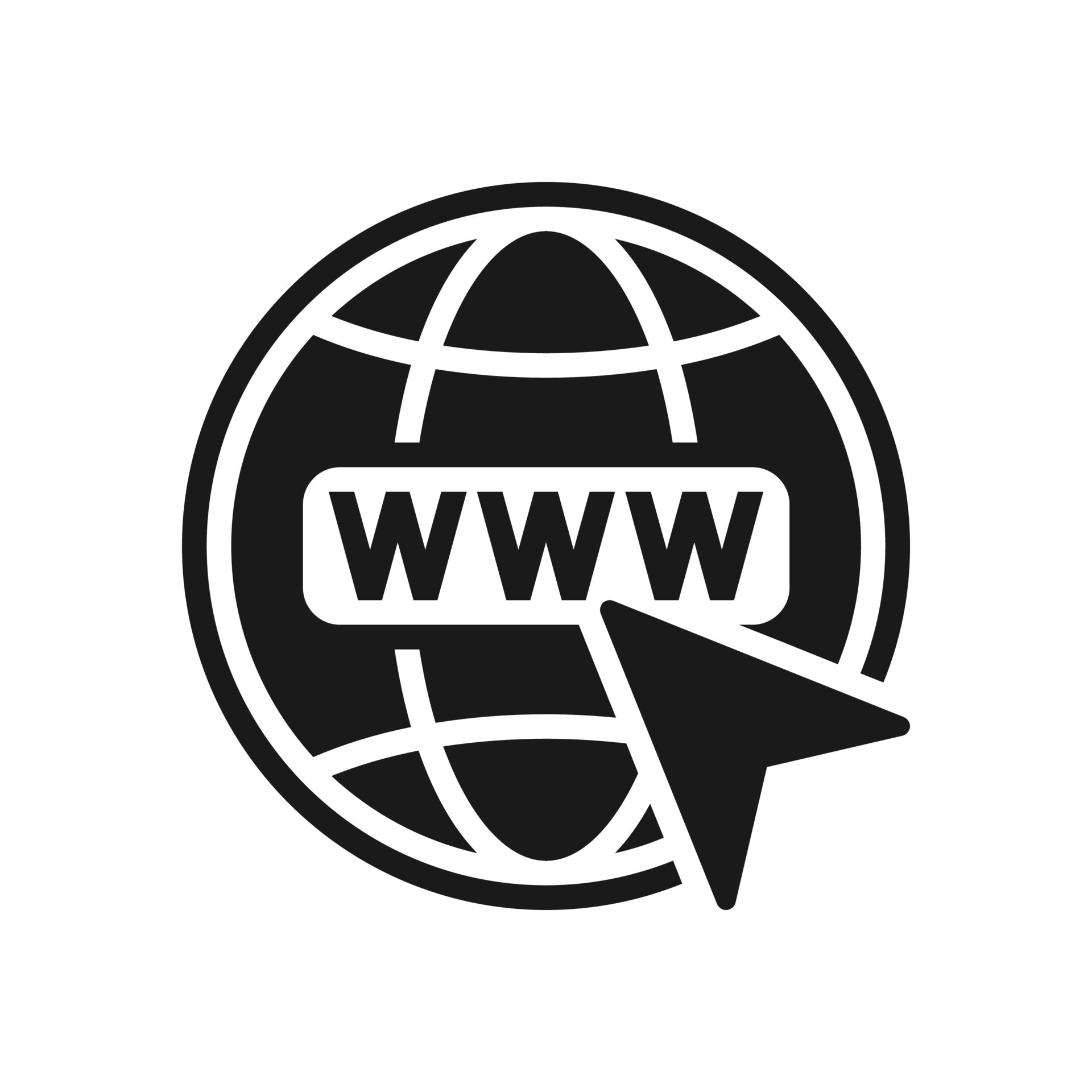 Click to go to online website or flat vector icon for apps and