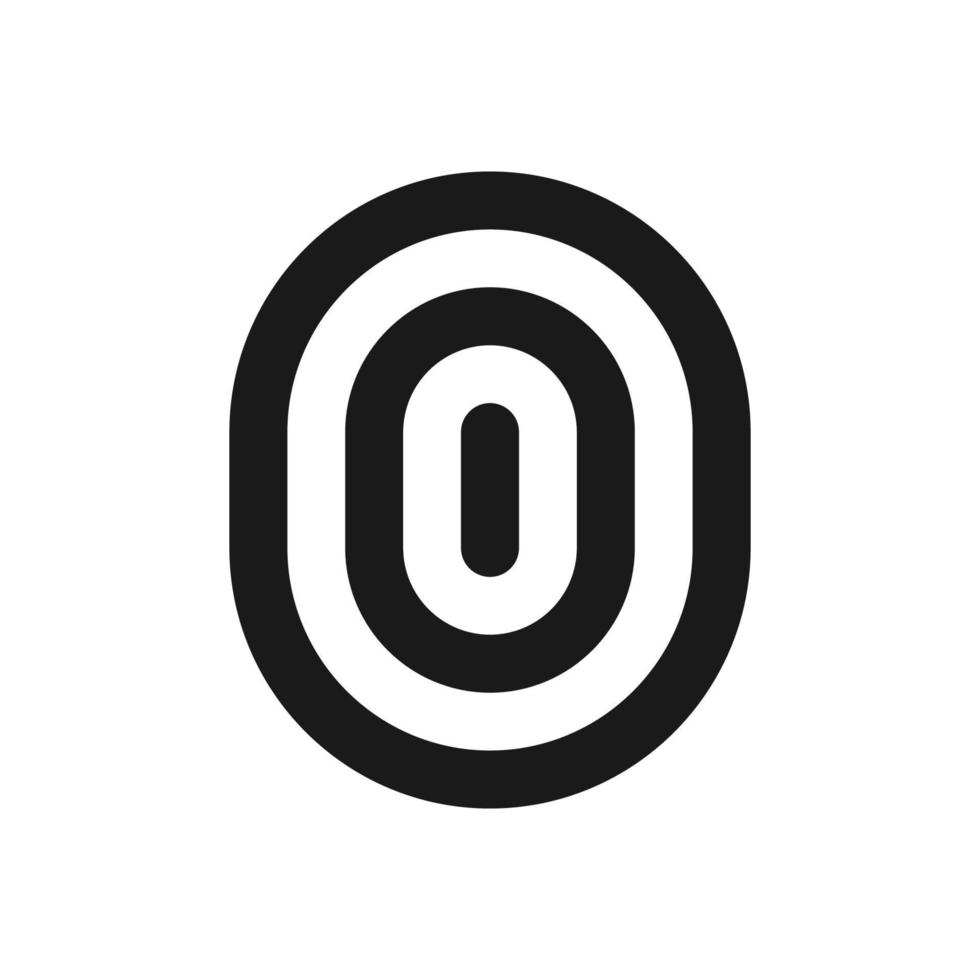 Fingerprint scanning identification system icon vector