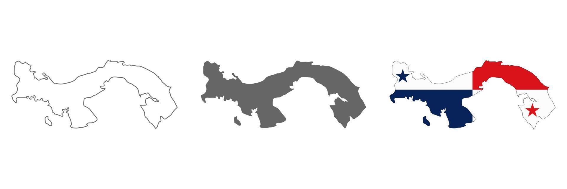 Highly detailed Panama map with borders isolated on background vector