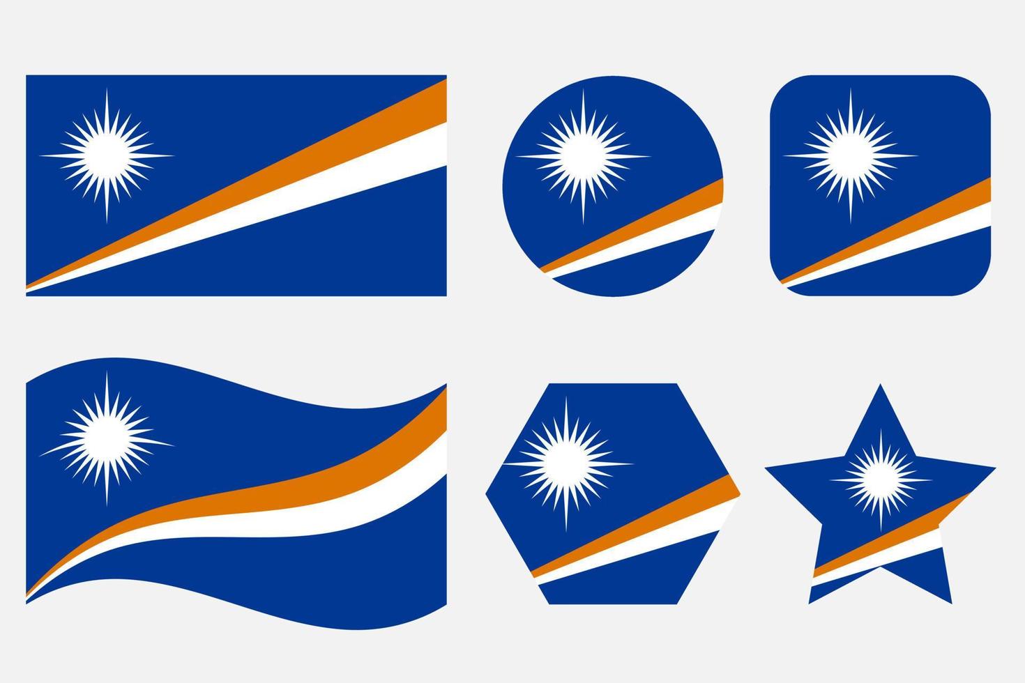 Marshall Islands flag simple illustration for independence day or election vector