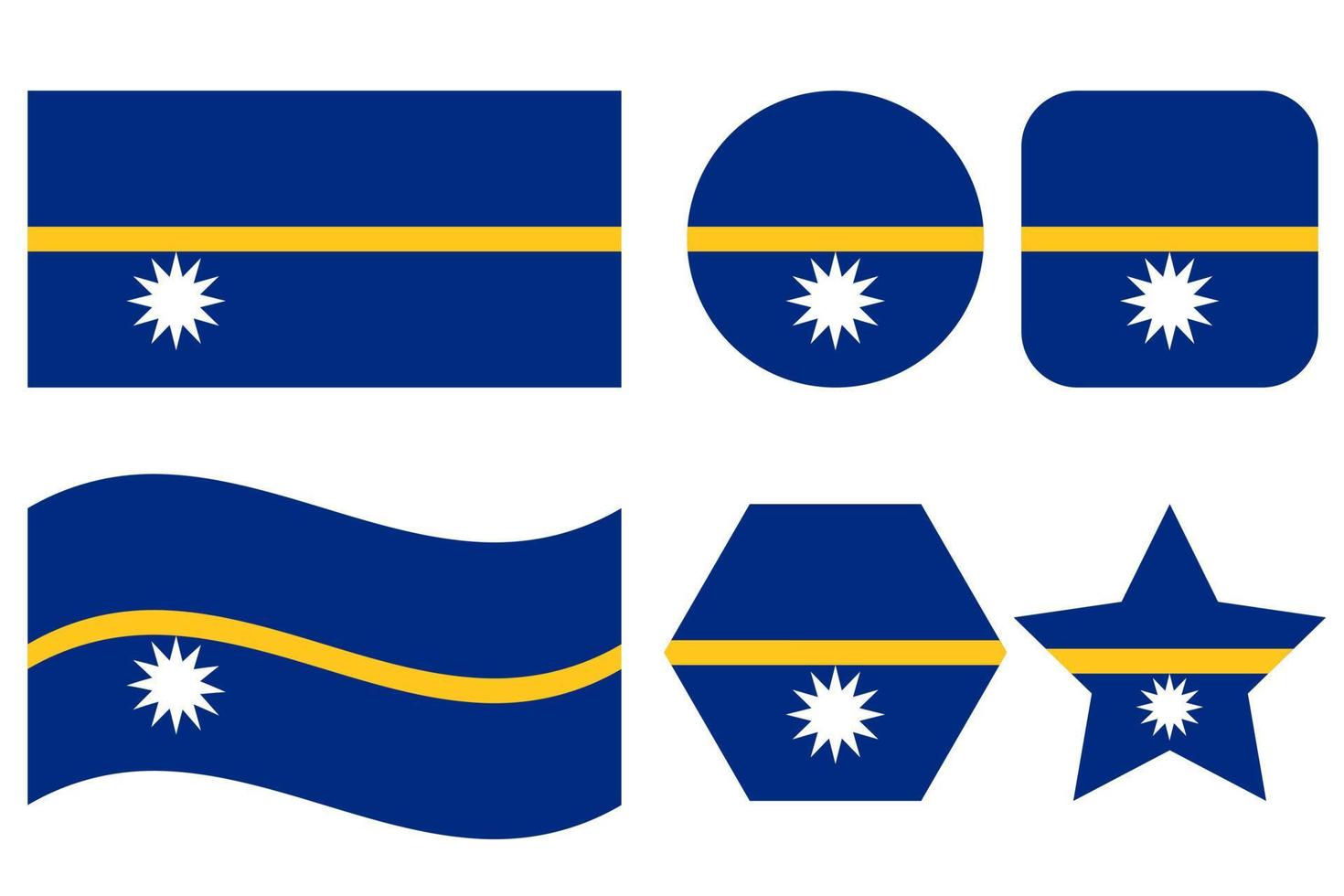 Republic of Nauru flag simple illustration for independence day or election vector