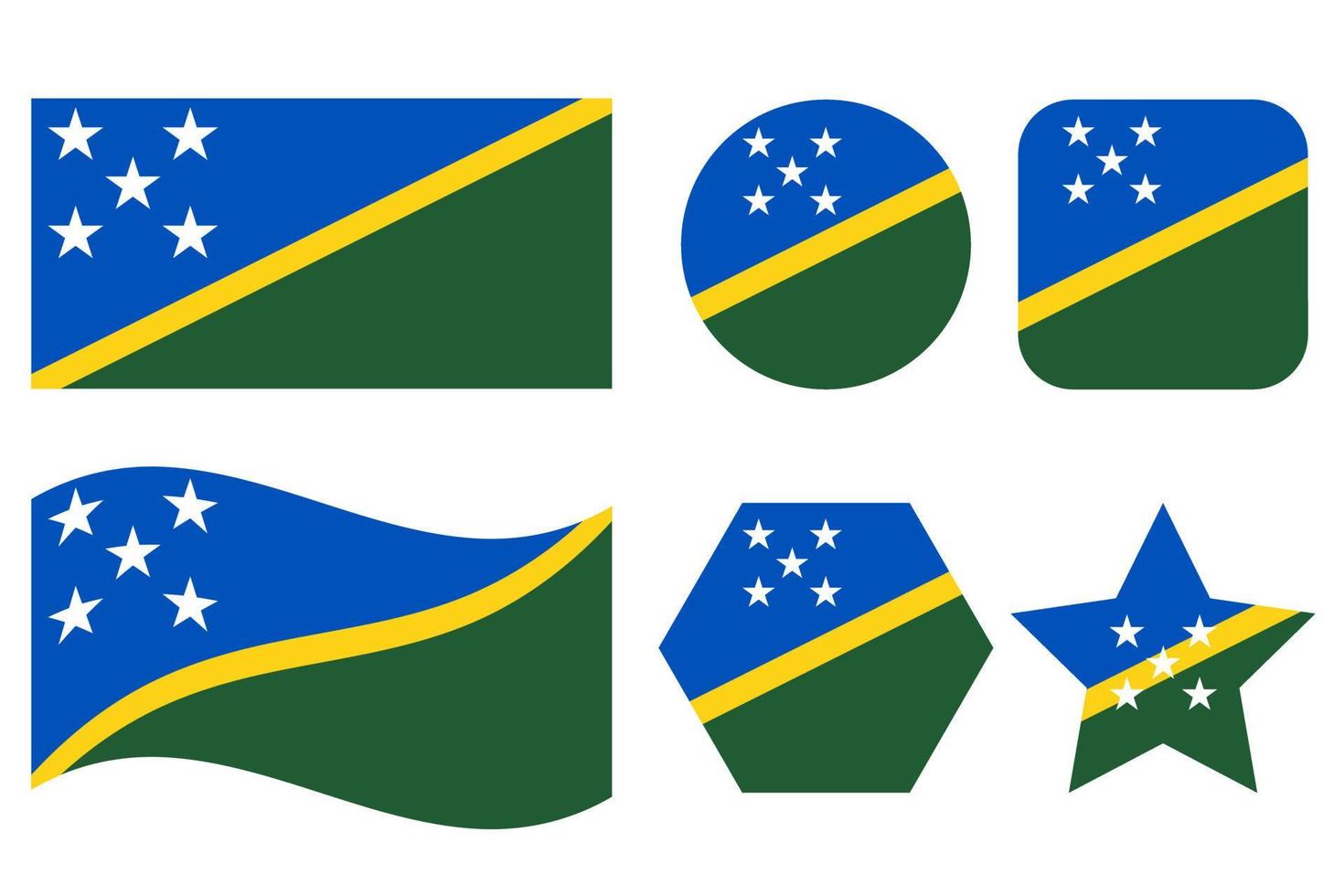 Solomon Islands flag simple illustration for independence day or election vector