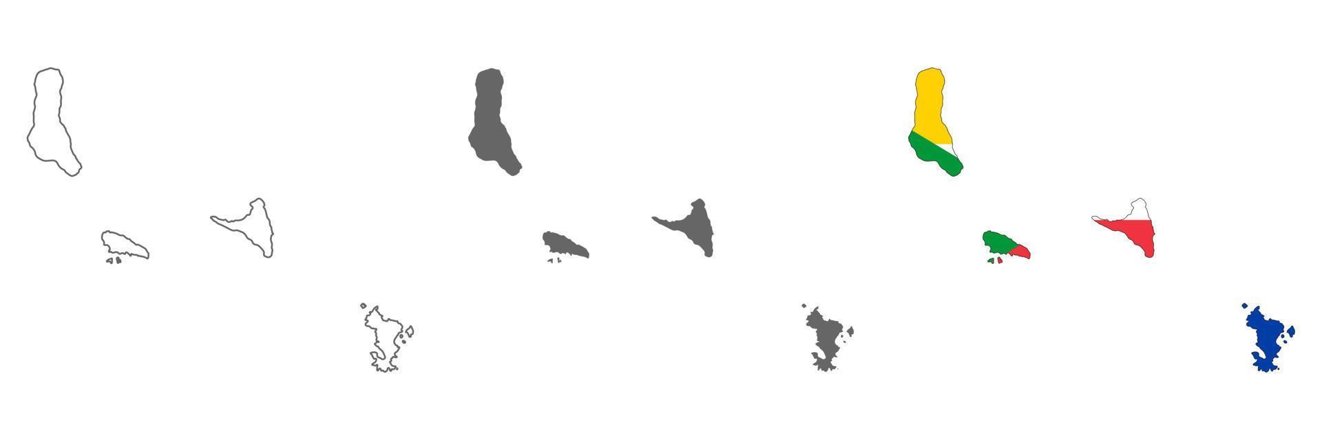 Highly detailed Comoros map with borders isolated on background vector
