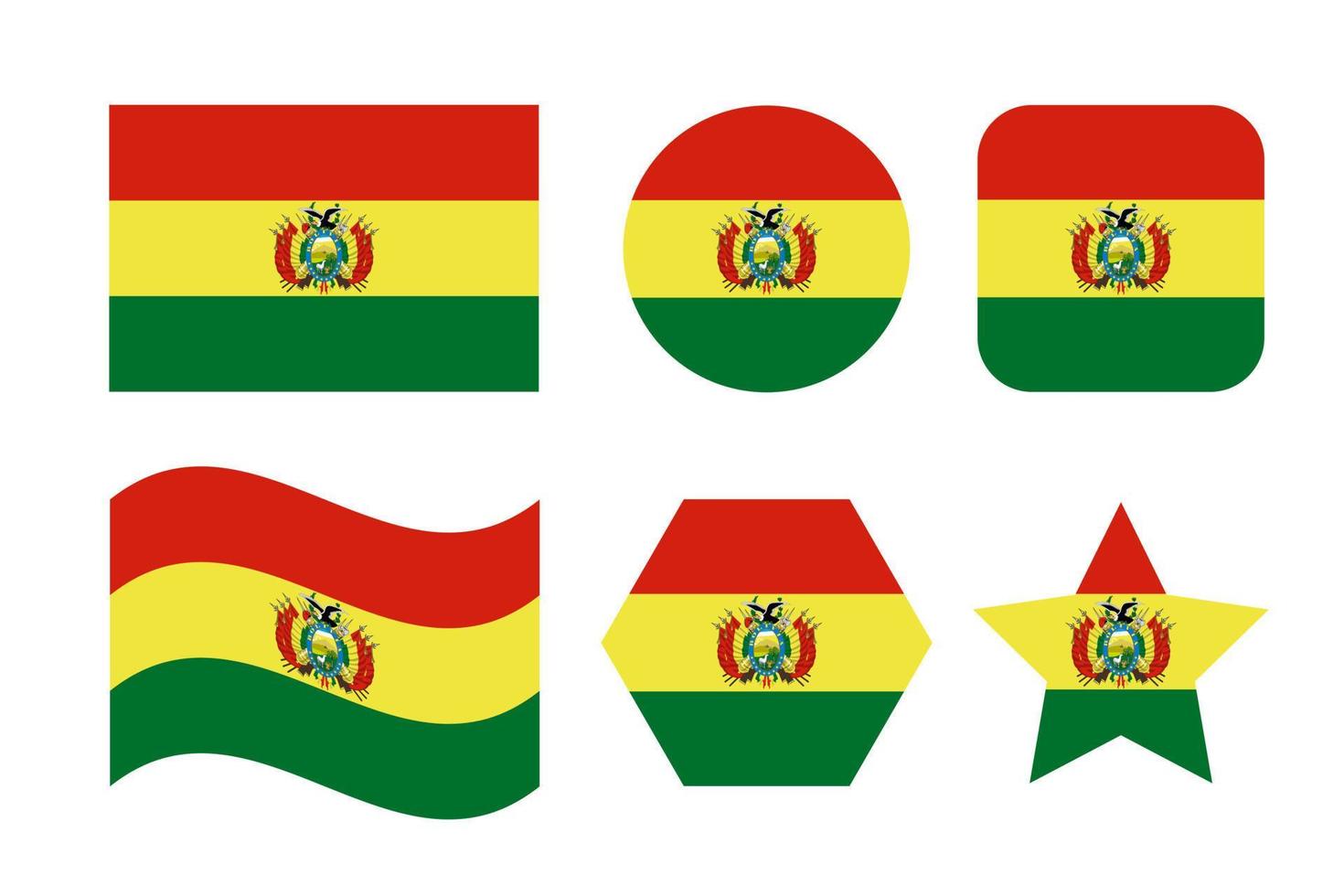 Bolivia flag simple illustration for independence day or election vector