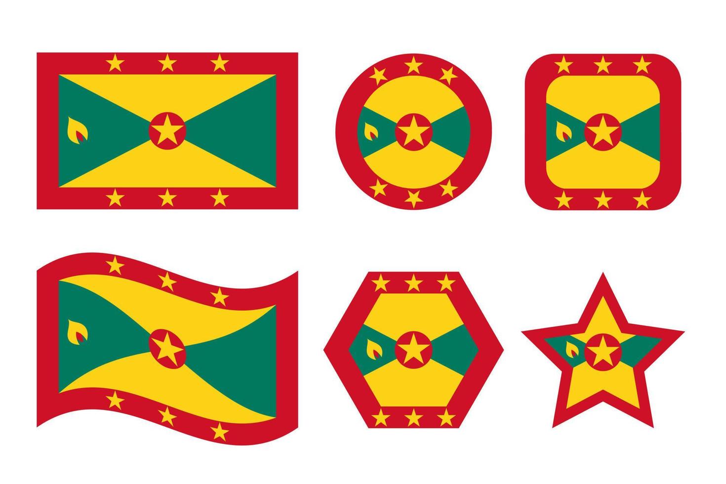 Grenada flag simple illustration for independence day or election vector