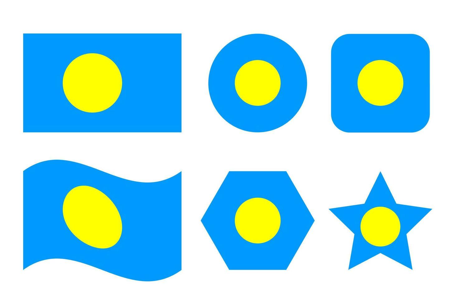 Republic of Palau flag simple illustration for independence day or election vector