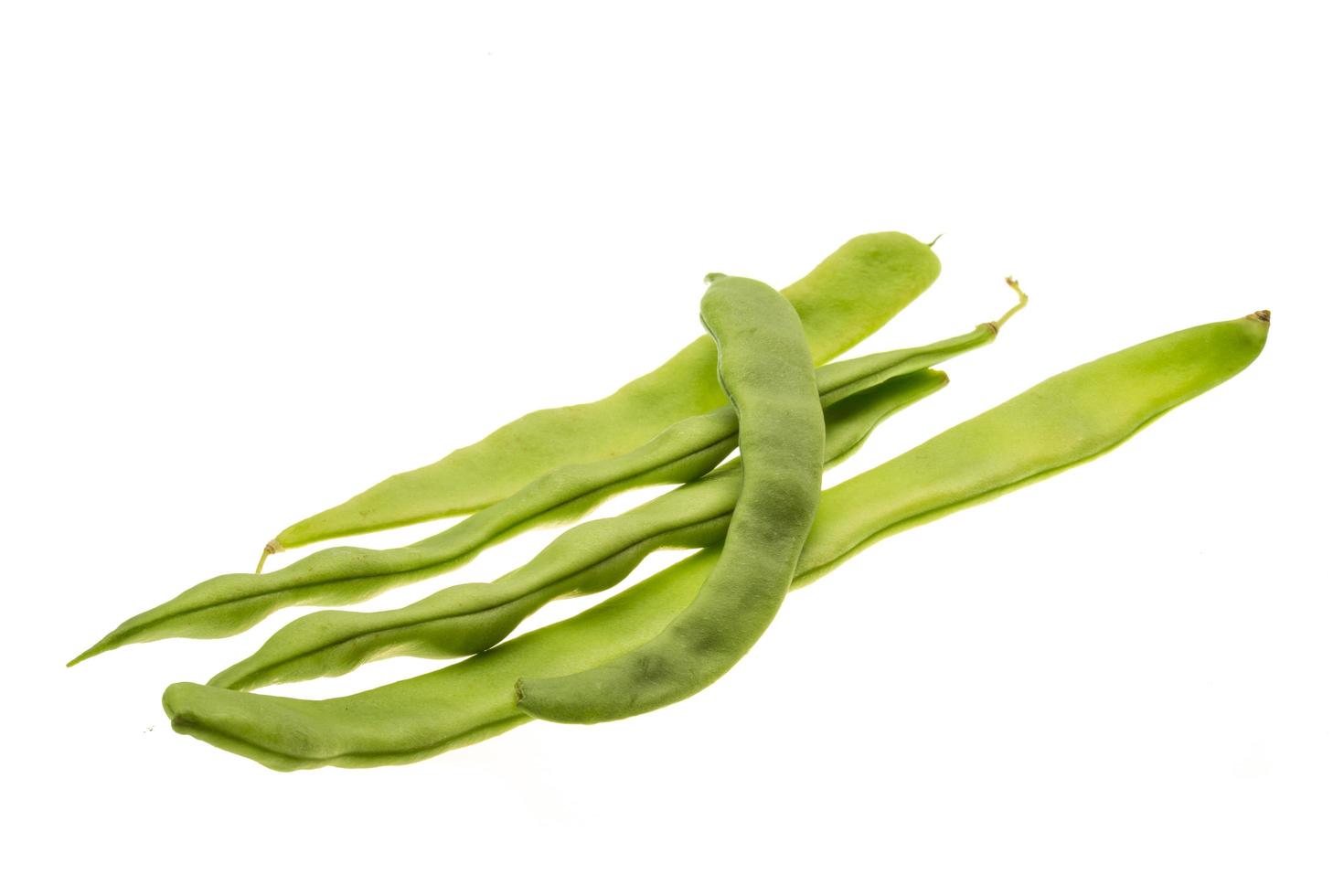 Green bean on white background photo