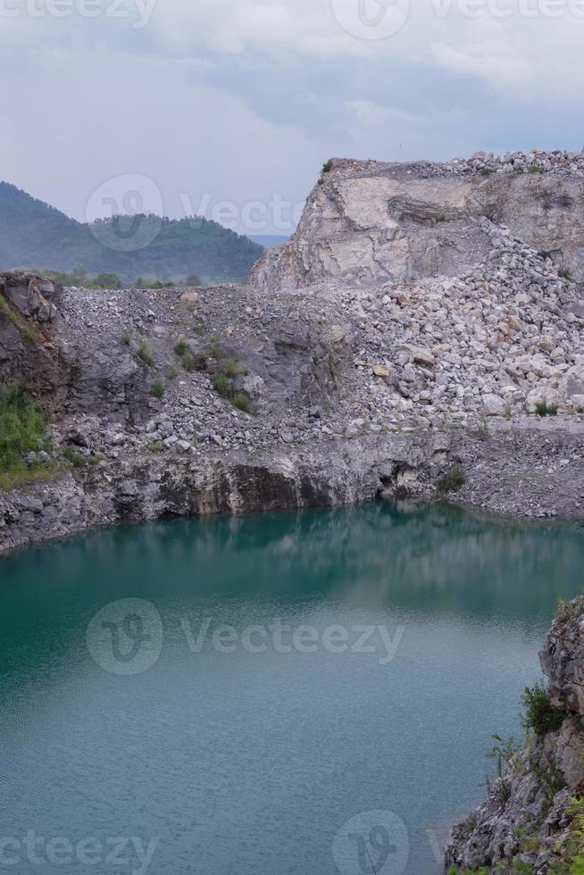 Limestone Mountains after the explosion of concessions. photo