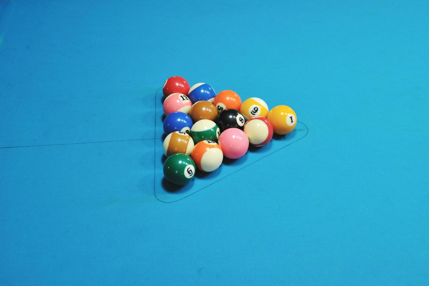 billiard balls view photo