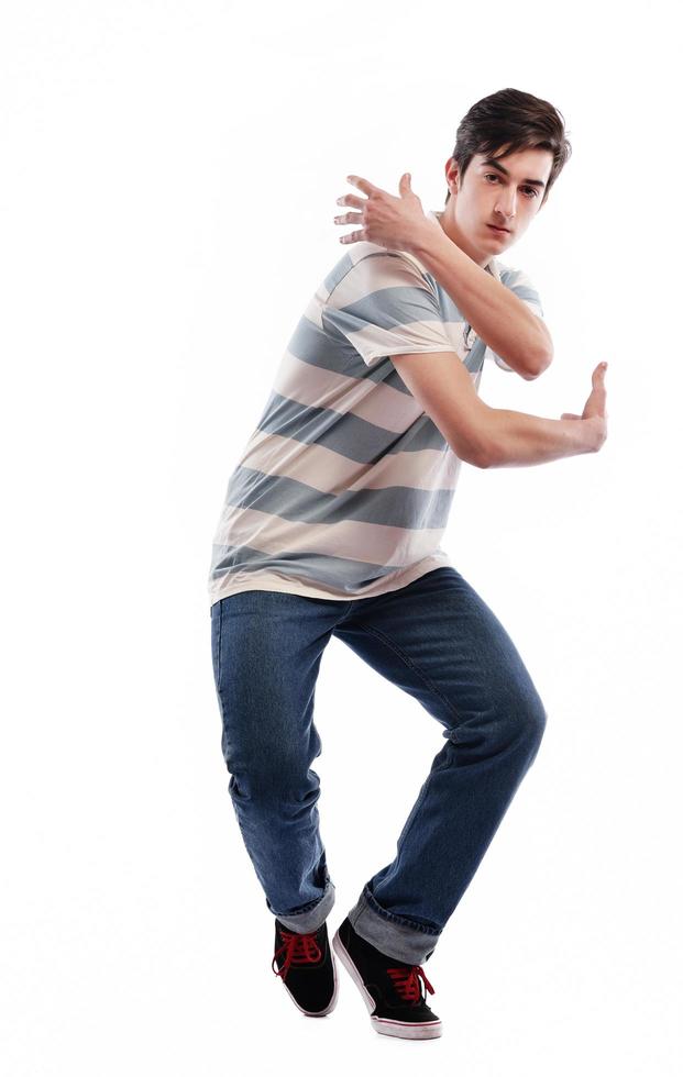 young man dancing photo