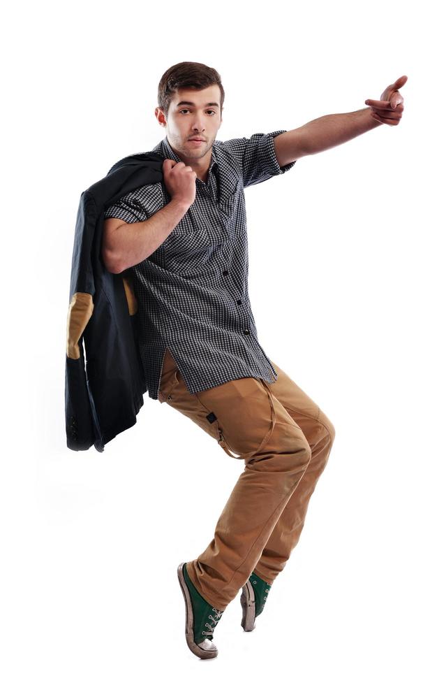 young man dancing photo