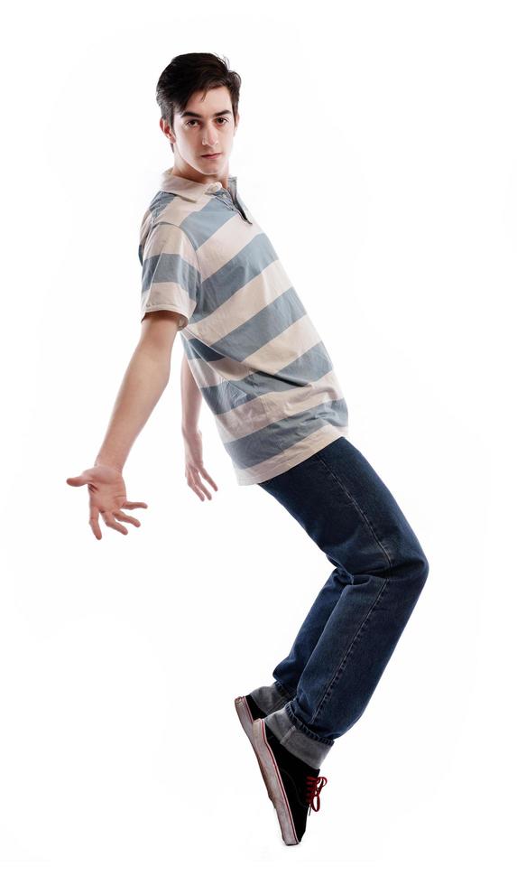 young man dancing photo