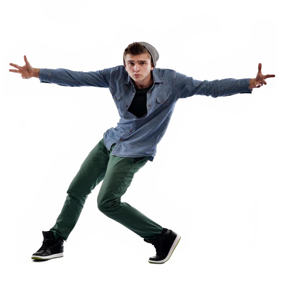 young man dancing photo