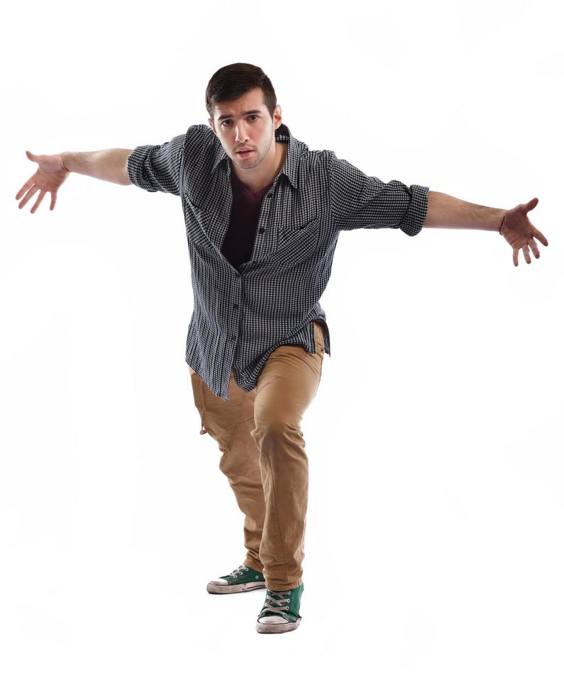 young man dancing photo