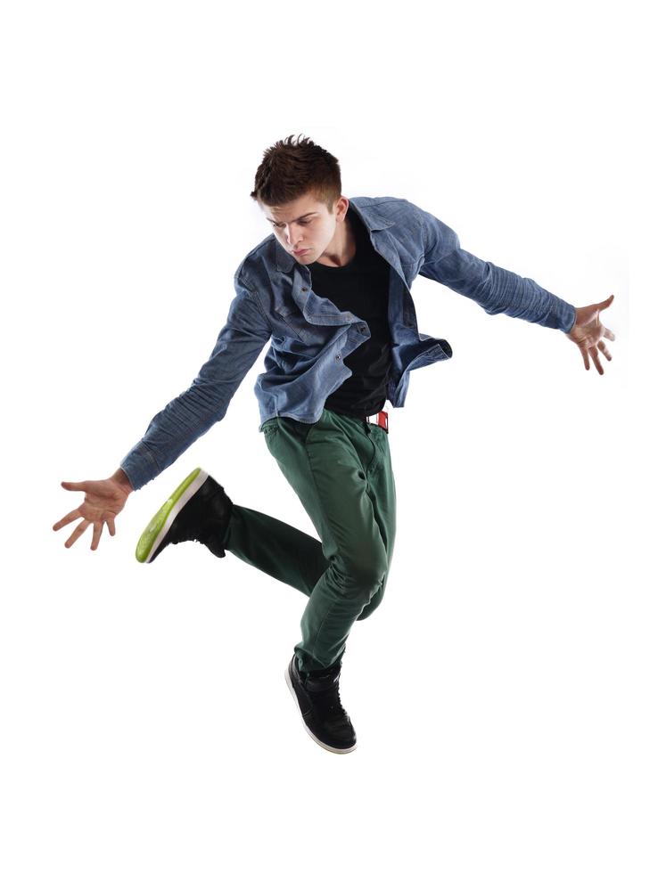 young man dancing photo