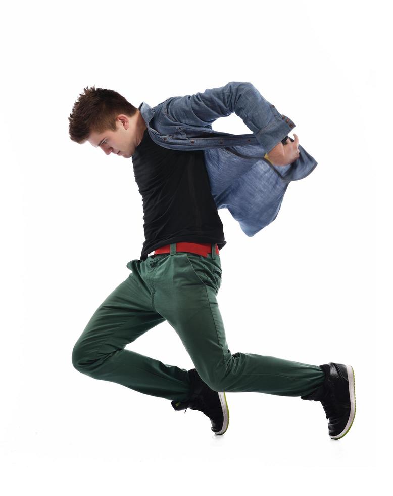 young man dancing photo