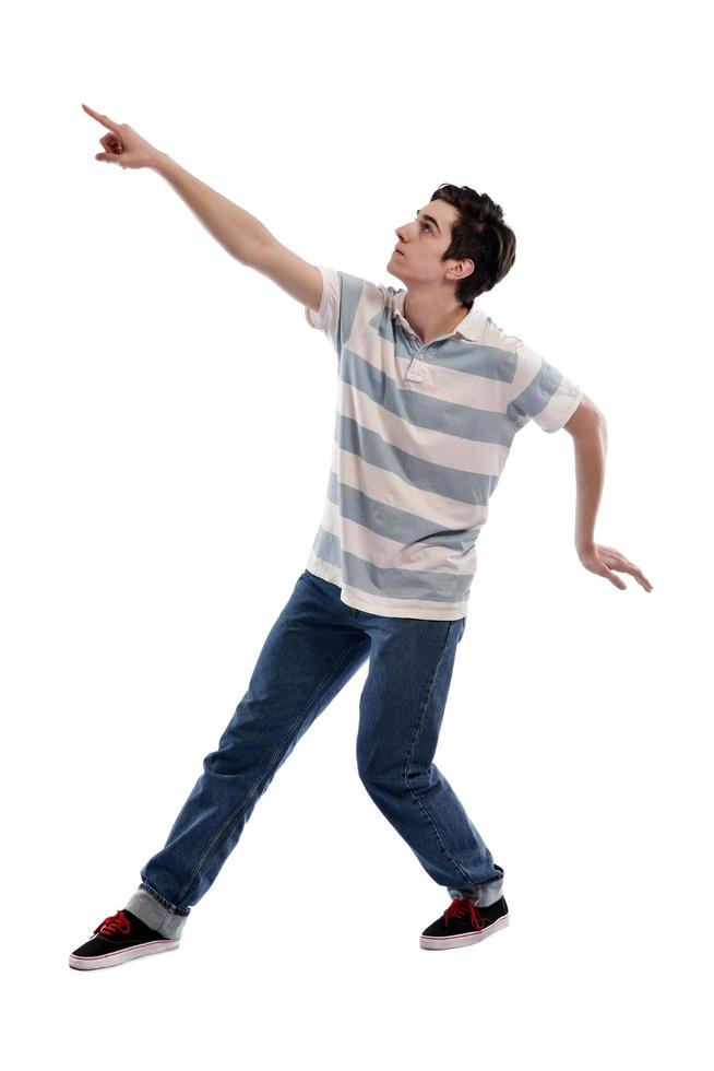 young man dancing photo