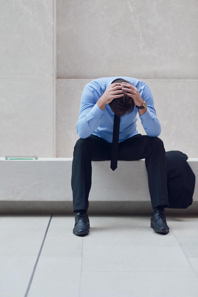 frustrated young business man photo