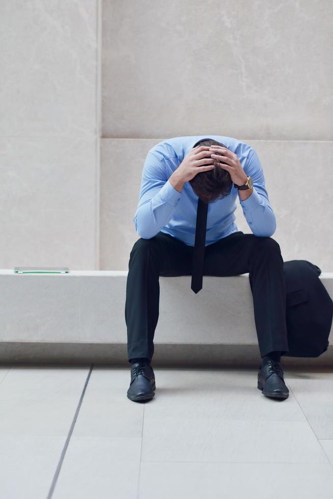 frustrated young business man photo