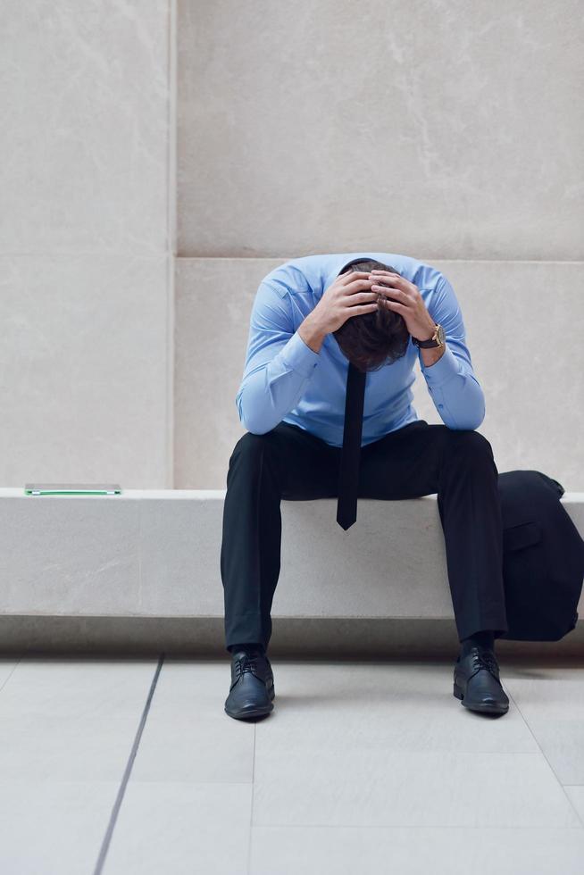 frustrated young business man photo