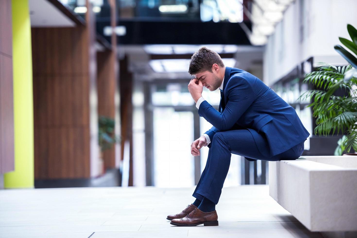 frustrated young business man photo