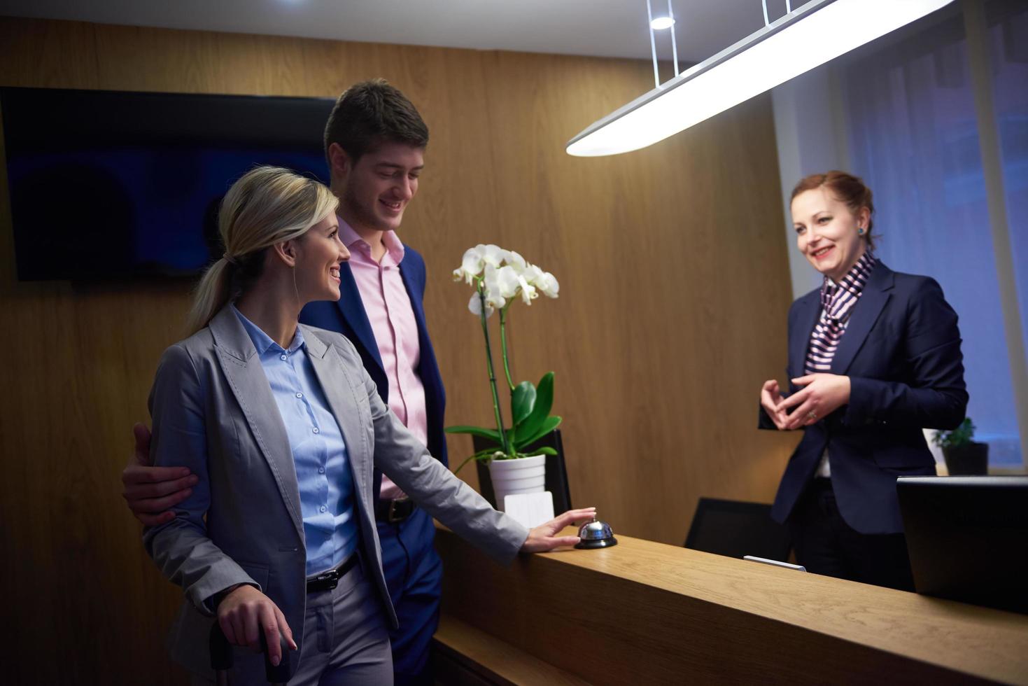 Couple on a business trip photo