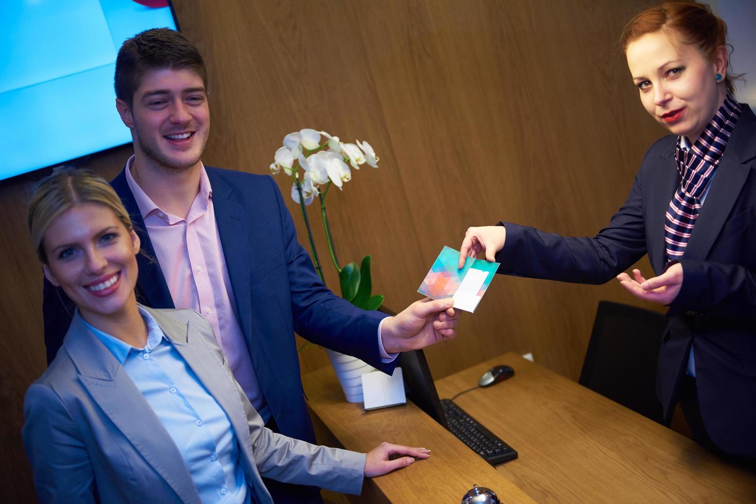 Couple on a business trip photo