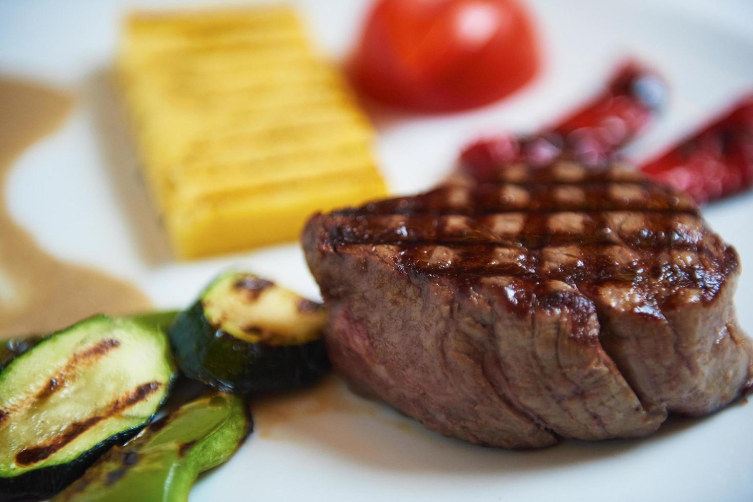 tasty steak view photo